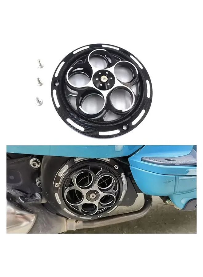 Blue Motorcycle Engine Radiator Guard Fan Cover Heavy Duty Metal Construction Rear Mount - Image 3
